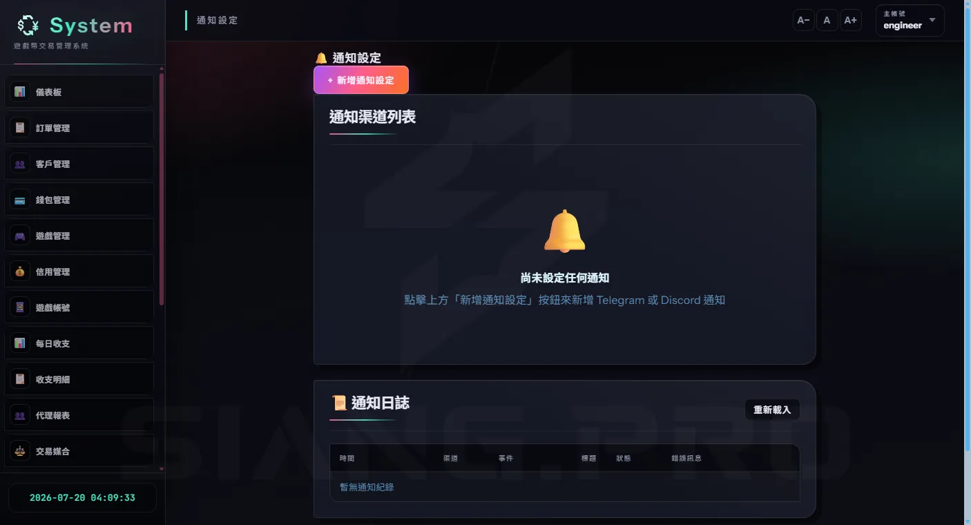 幣商交易管理系統 案例圖 9